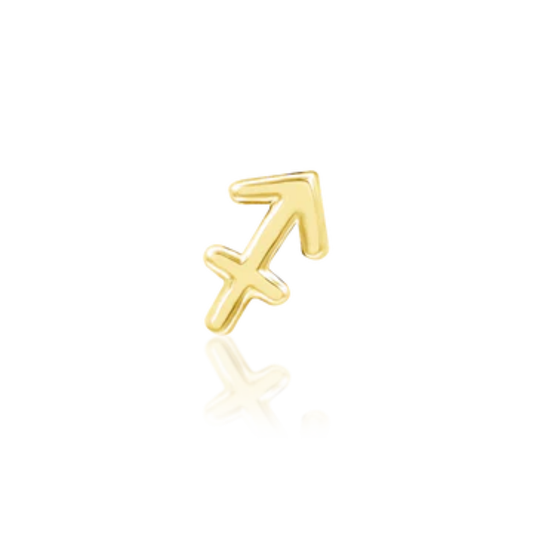 14k gold Sagittarius zodiac piercing jewellery