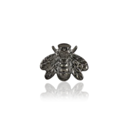 Rhodium black gold bee piercing jewellery