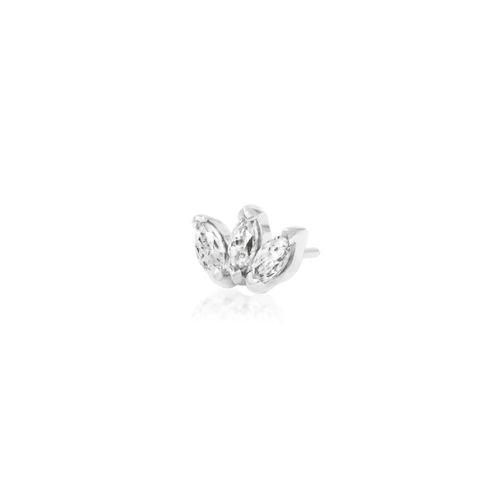 14k Gold Triple Marquise CZ