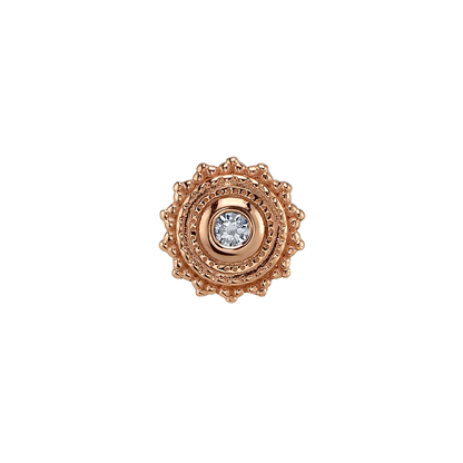 Afghan Round 6mm Diamond Set Threaded End