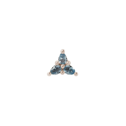 3 Little Pears London Blue Topaz Threadless End
