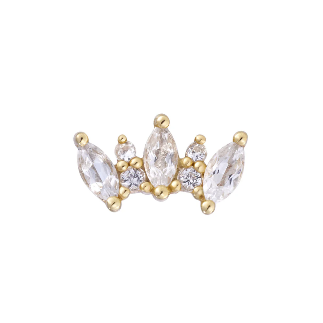 Alice - White Sapphire - Threadless End