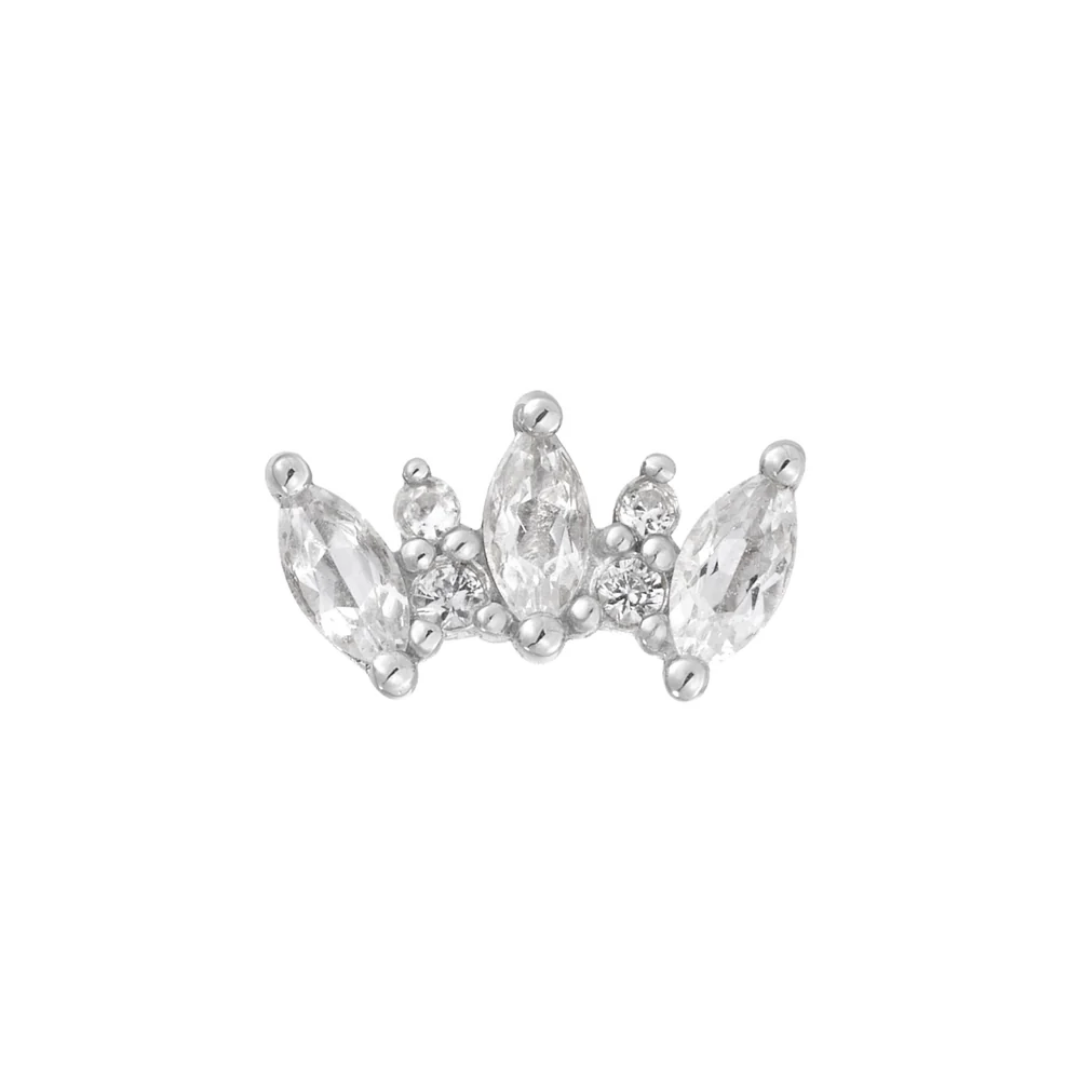 Alice - White Sapphire - Threadless End