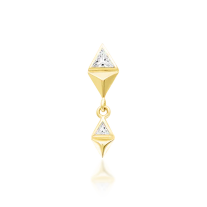 Anitha White CZ Threadless End