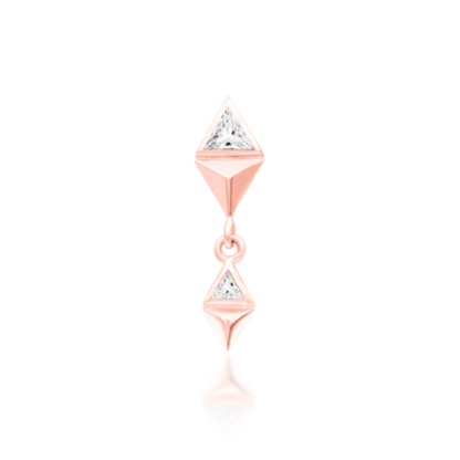Anitha White CZ Threadless End