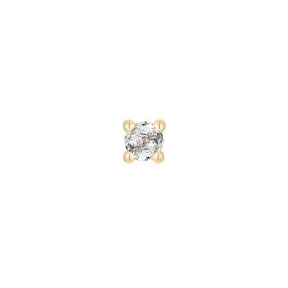 Aquamarine Prong Threadless End