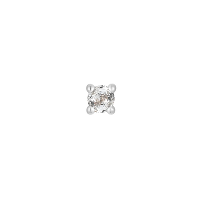 Aquamarine Prong Threadless End