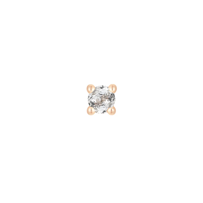 Aquamarine Prong Threadless End