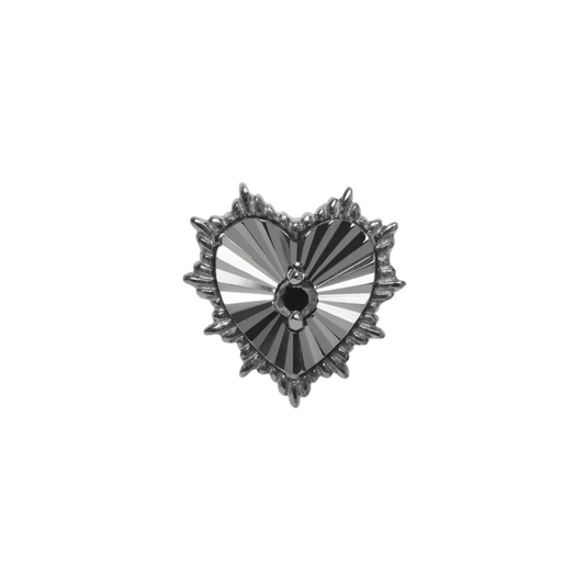 Bad Romance - Black Diamond + Rhodium - Threadless End