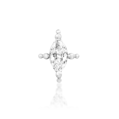 Beaded Marquise Threadless End
