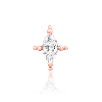 Beaded Marquise Threadless End