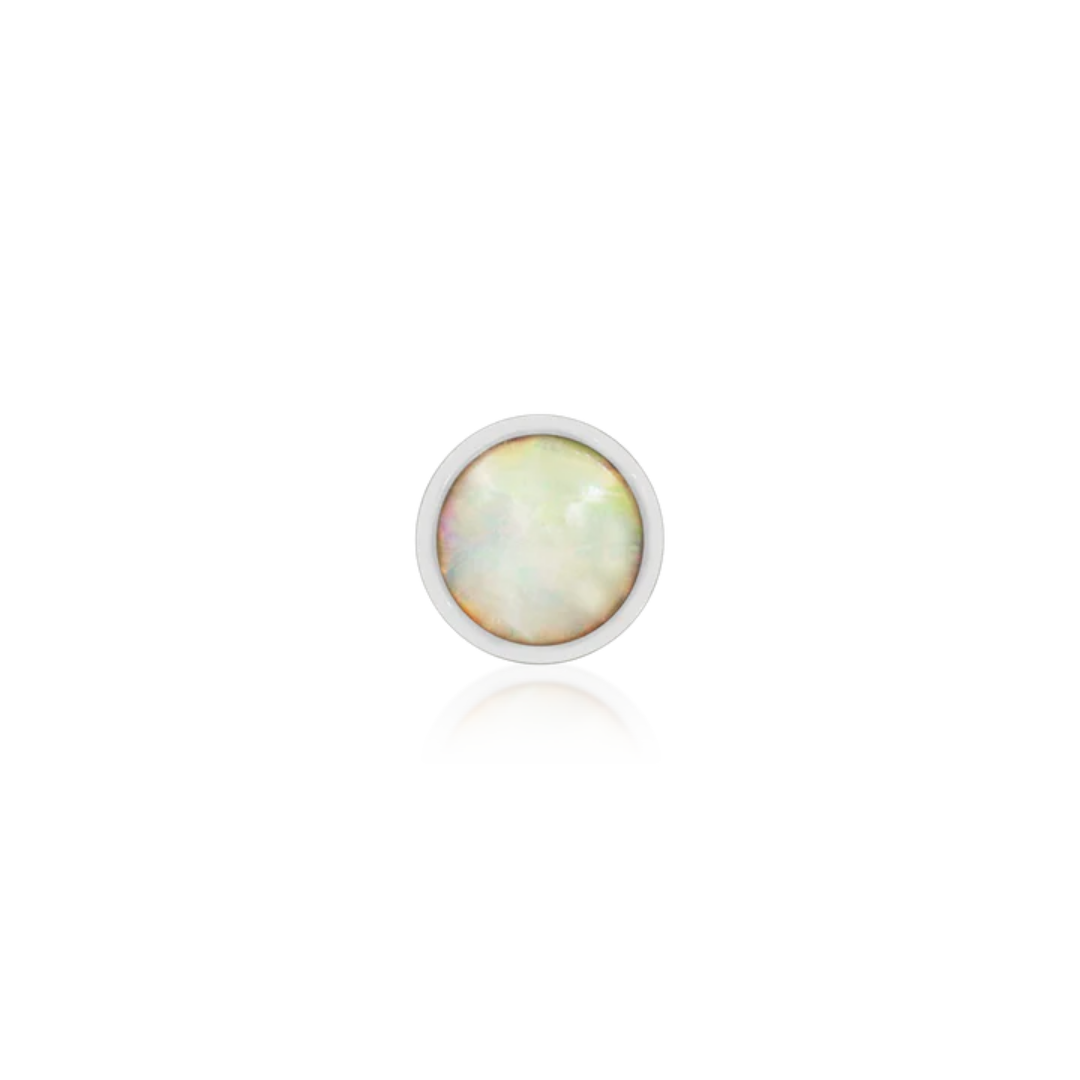 Bezel-set cup with Opal Threadless End
