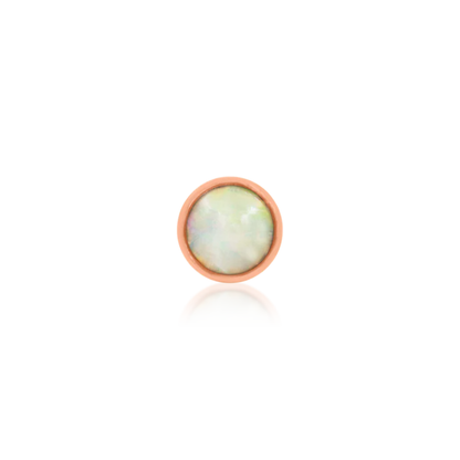 Bezel-set cup with Opal Threadless End