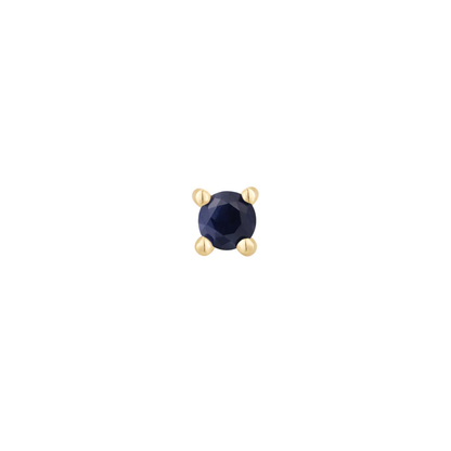Blue Sapphire Prong Threadless End