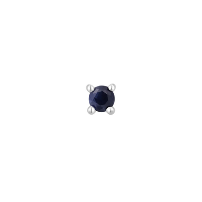 Blue Sapphire Prong Threadless End