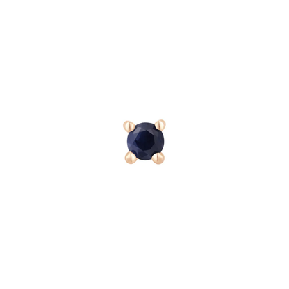 Blue Sapphire Prong Threadless End