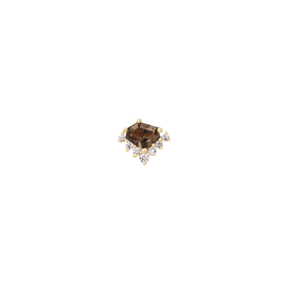 Bones & Honey Smoky Quartz Threadless End