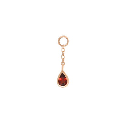 Concorde Garnet & Chain Charm