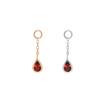 Concorde Garnet & Chain Charm