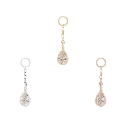 Concorde & Chain CZ Charm