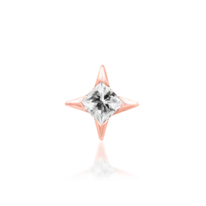 Corvin White CZ Threadless End