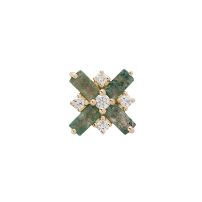 Covet Moss Agate Threadless End