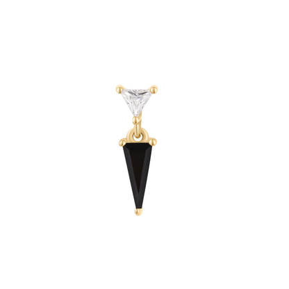 Daring Black Spinel & CZ Threadless End