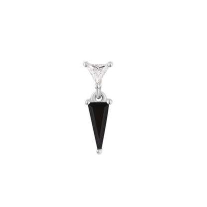 Daring Black Spinel & CZ Threadless End
