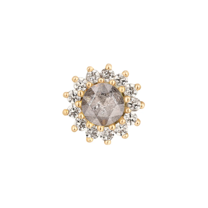 Delphine Grey Diamond Threadless End