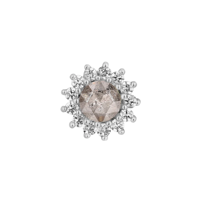 Delphine Grey Diamond Threadless End