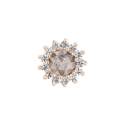 Delphine Grey Diamond Threadless End