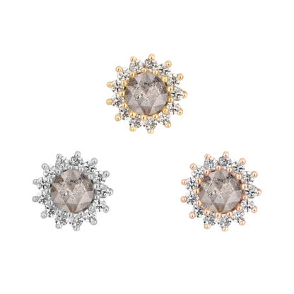 Delphine Grey Diamond Threadless End
