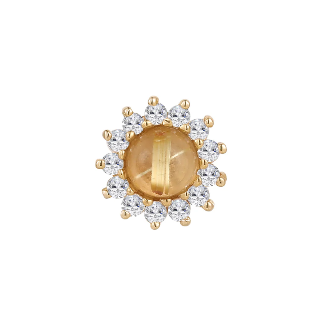 Delphine - Rutilated Quartz - Threadless End