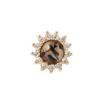 Delphine Tourmalated Quartz Threadless End