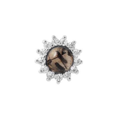 Delphine Tourmalated Quartz Threadless End