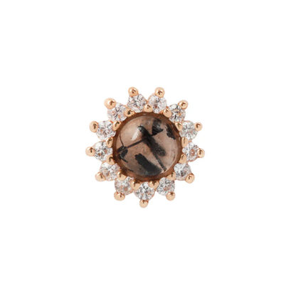 Delphine Tourmalated Quartz Threadless End