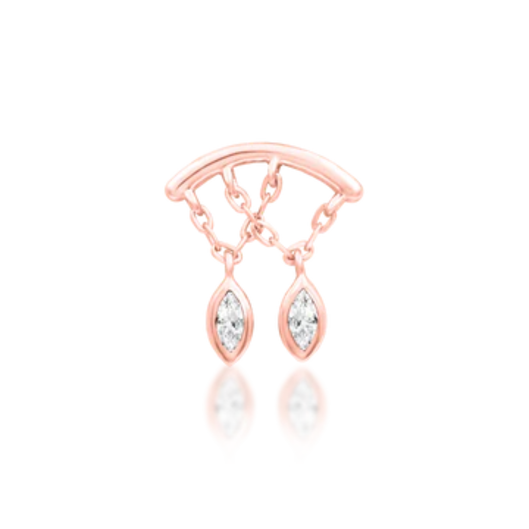 Delphine - White CZ Threadless End