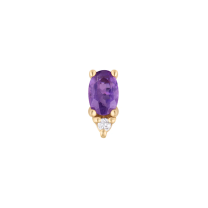 Desden Amethyst & CZ Threadless End