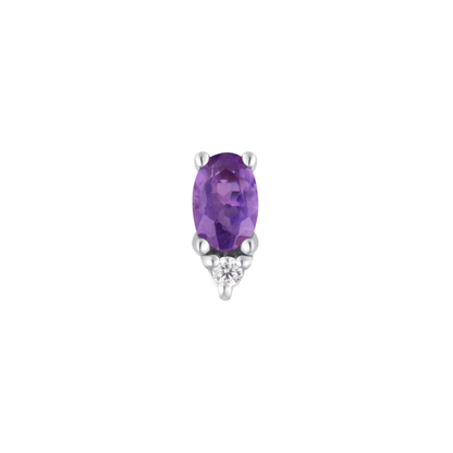 Desden Amethyst & CZ Threadless End