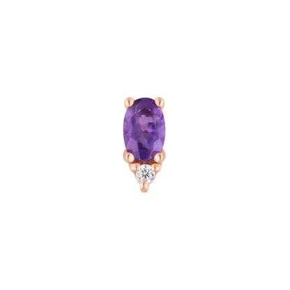 Desden Amethyst & CZ Threadless End