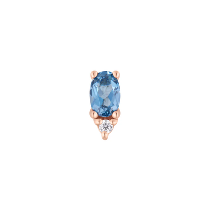 Desden London Blue Topaz & CZ Threadless End