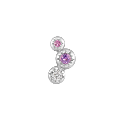 Dig It Amethyst & Pink Sapphire & White Topaz Threadless End