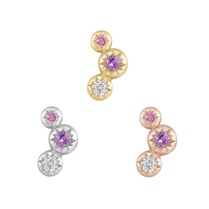 Dig It Amethyst & Pink Sapphire & White Topaz Threadless End