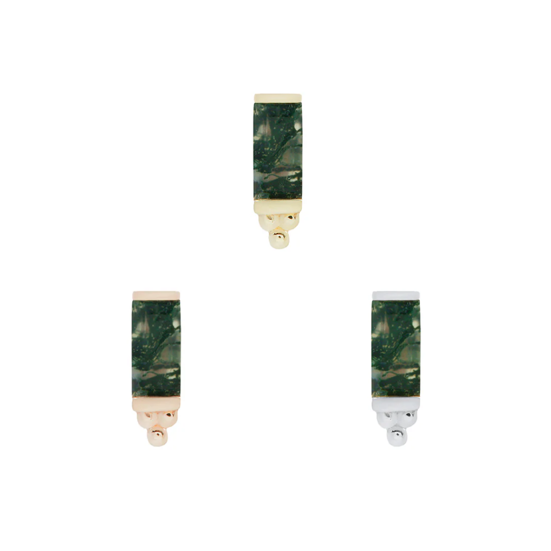 Dior - Moss Agate - Gold Threadless End