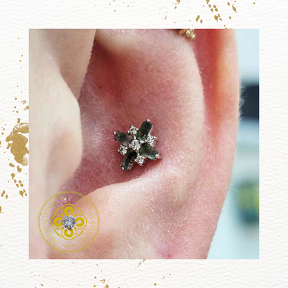 Covet Moss Agate Threadless End