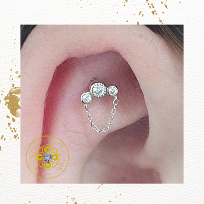 Halston CZ Threadless End