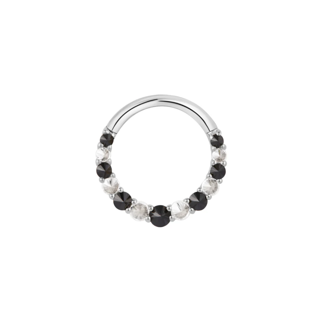 Eclipse - Black Spinel + CZ - Clicker