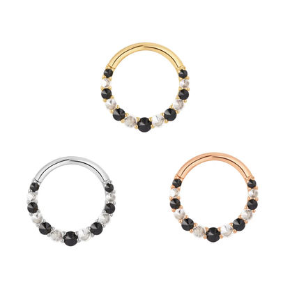 Eclipse Black Spinel & CZ Clicker