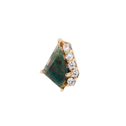 Elevate Moss Agate Threadless End