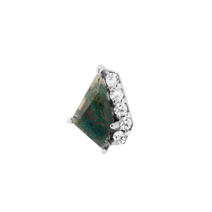Elevate Moss Agate Threadless End